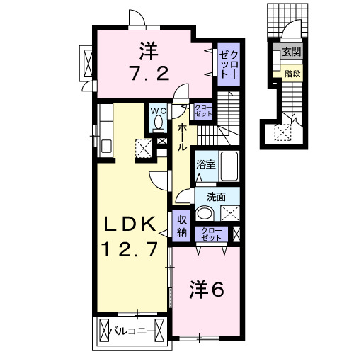 2階の間取り図