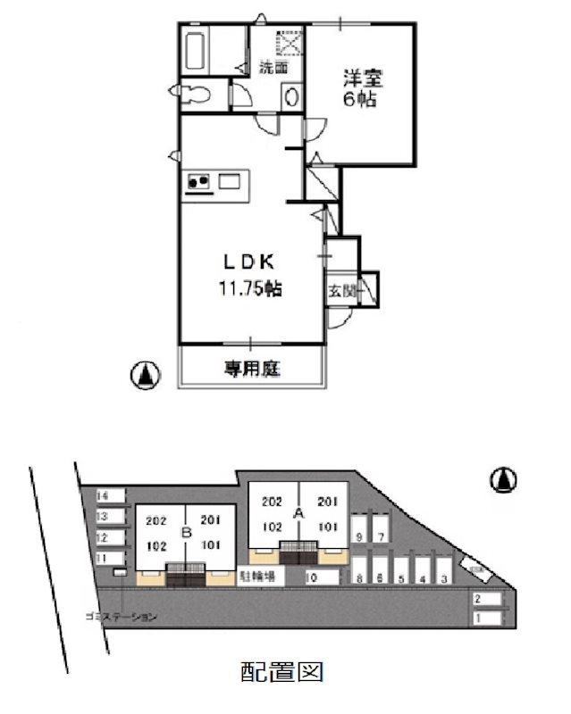 1階の間取り図