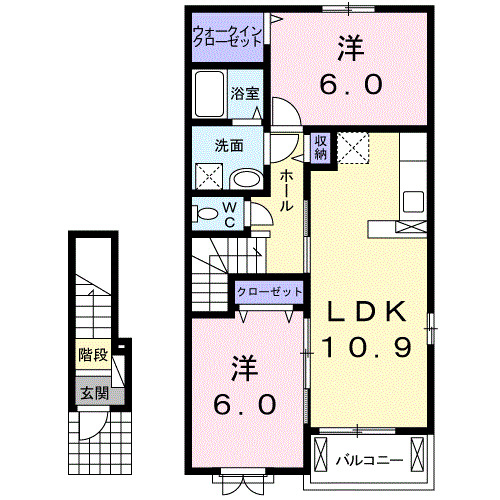 2階の間取り図
