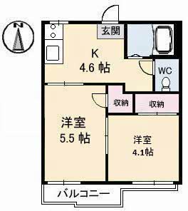 2階の間取り図