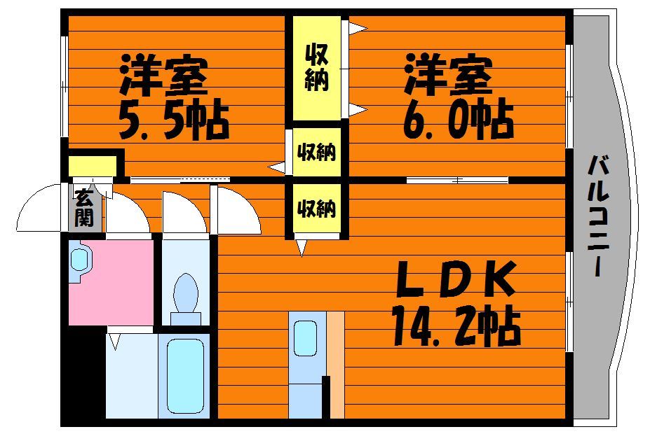 2階の間取り図