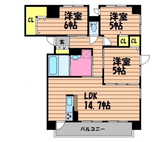 7階の間取り図