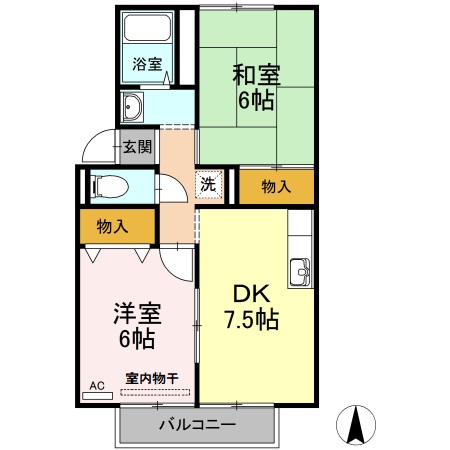 2階の間取り図