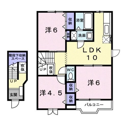 2階の間取り図
