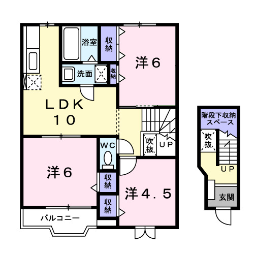 2階の間取り図