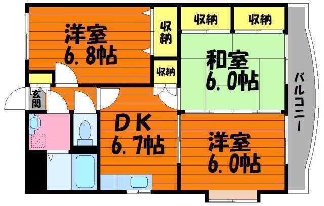 2階の間取り図