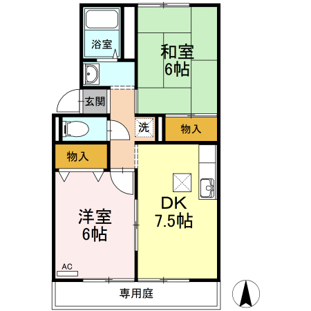 1階の間取り図