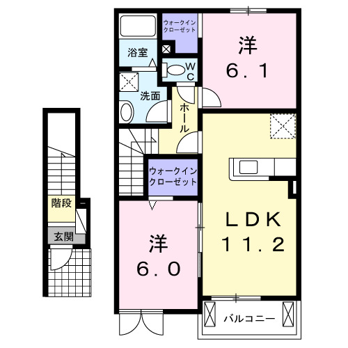 2階の間取り図
