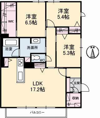 2階の間取り図