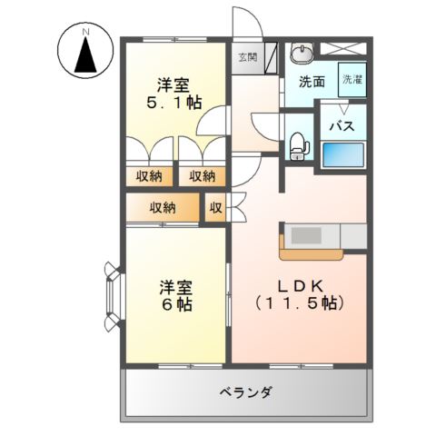 2階の間取り図