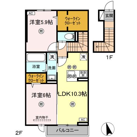 2階の間取り図