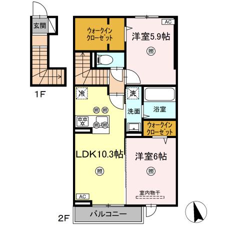 2階の間取り図