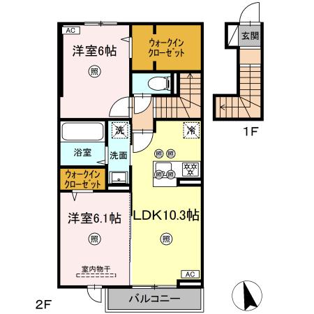 2階の間取り図