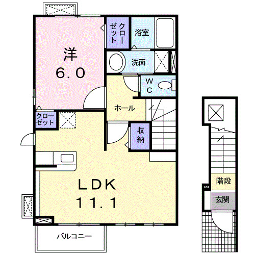 2階の間取り図