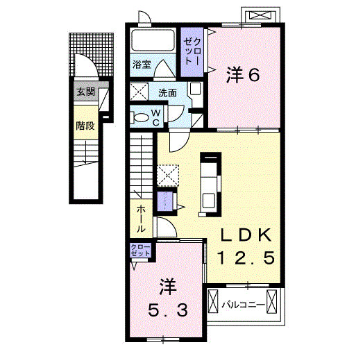 2階の間取り図