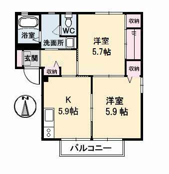 2階の間取り図