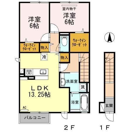 2階の間取り図