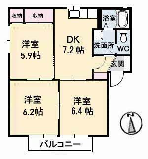 1階の間取り図