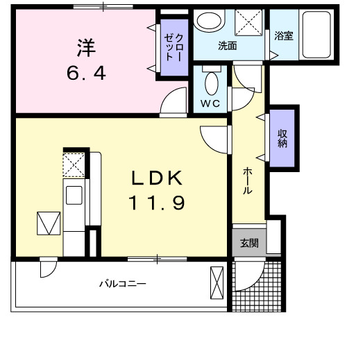 1階の間取り図