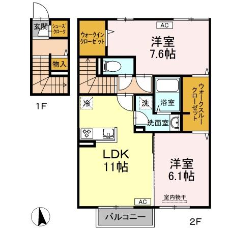 2階の間取り図