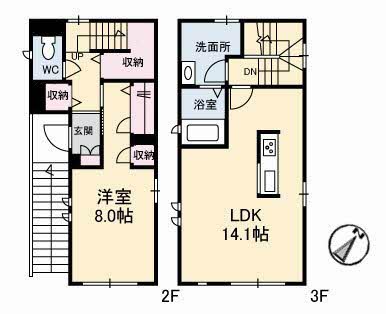 1階の間取り図