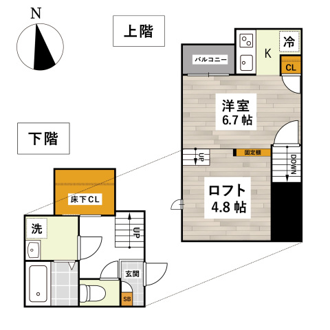 1階の間取り図