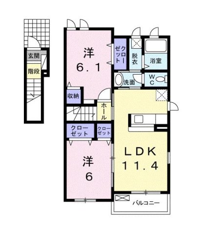 2階の間取り図