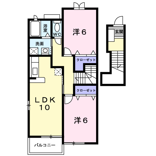 2階の間取り図