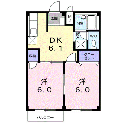 2階の間取り図