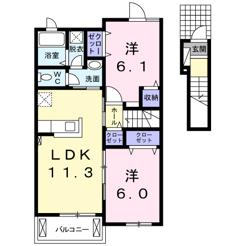 2階の間取り図