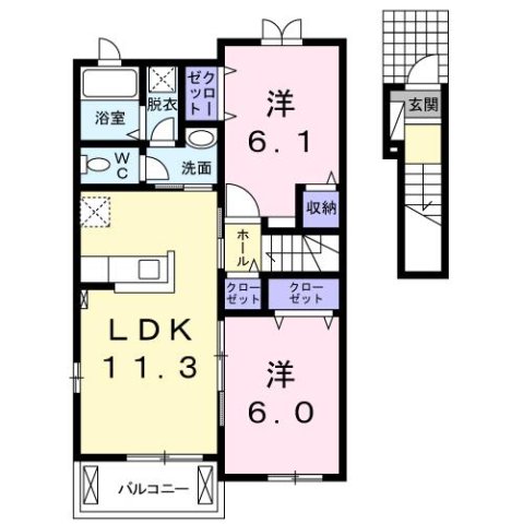 2階の間取り図