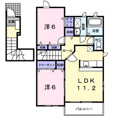 2階の間取り図