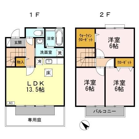 2階の間取り図