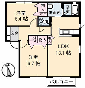 1階の間取り図