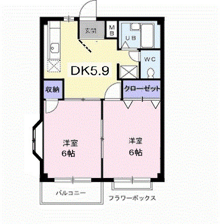 2階の間取り図