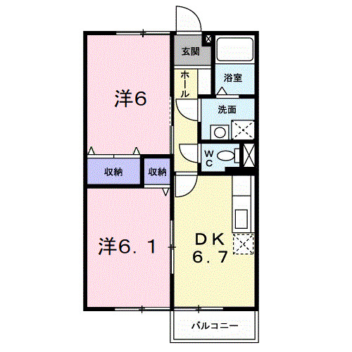 2階の間取り図