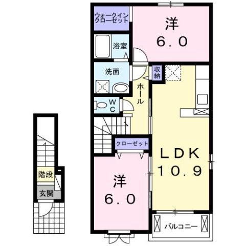 2階の間取り図