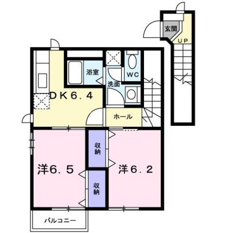 2階の間取り図