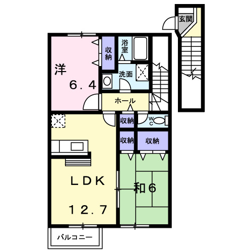 2階の間取り図