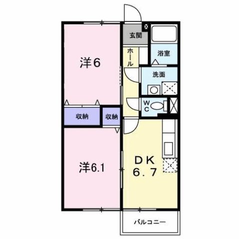 2階の間取り図