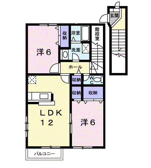 2階の間取り図
