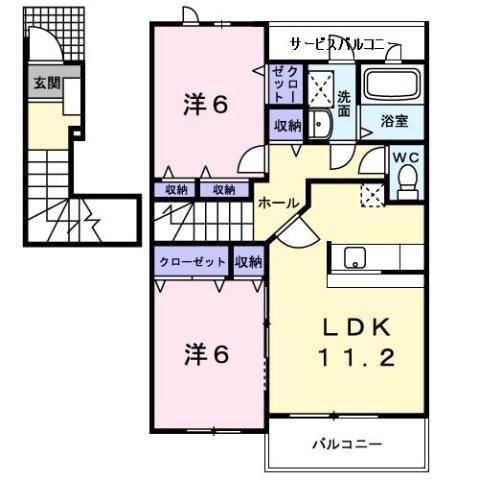 2階の間取り図