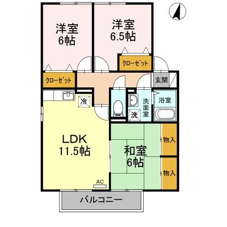 2階の間取り図
