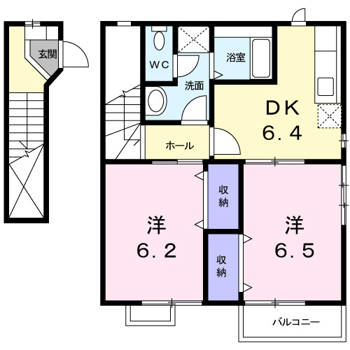 2階の間取り図