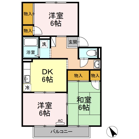 2階の間取り図