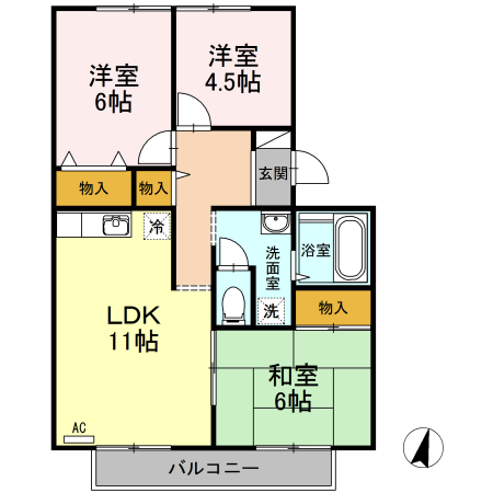 2階の間取り図