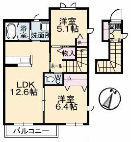 2階の間取り図