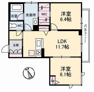1階の間取り図