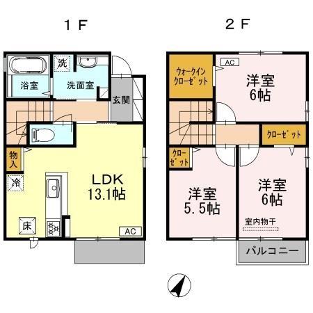 -階の間取り図