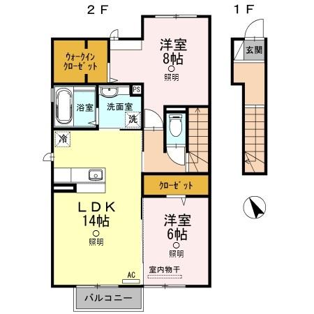 2階の間取り図